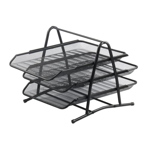 Black Iron Tier Document Tray Portable