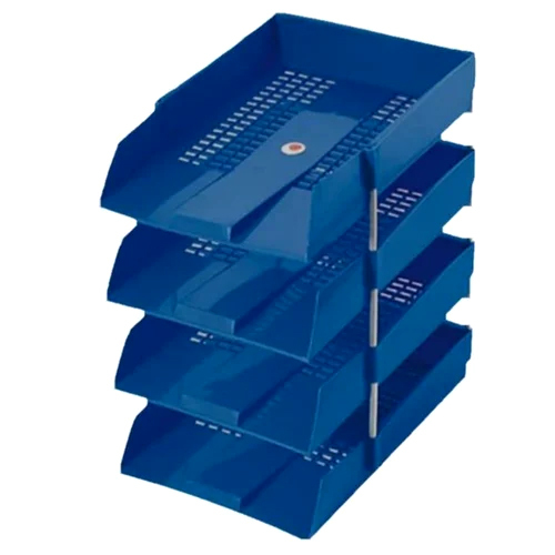 4 Tier Plastic Document Tray - Durable Plastic, Portable Design | Easy to Clean, Organizes Documents Efficiently