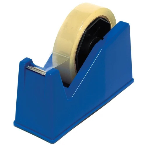 Cello Tape Dispenser - Durable Plastic, Standard Roll Size - Sleek Plain Style for Office and Home Use, Easy and Efficient Taping Solution