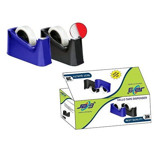 JB9-138 Cello Tape Dispenser - Durable Plastic, Standard Size Tape Compatibility, Plain Style , Convenient Easy-Use & Refill Design