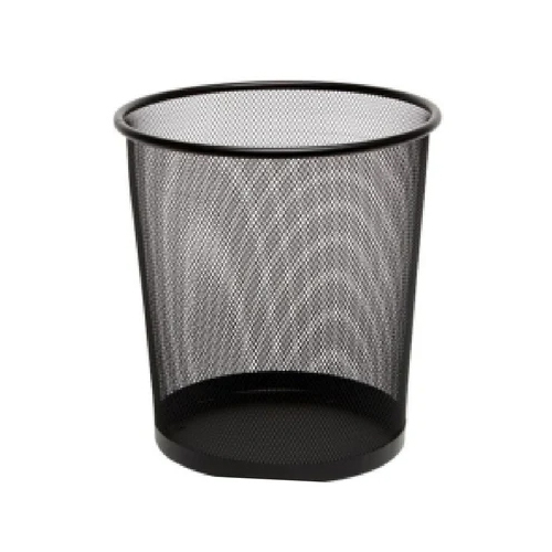 Medium Size Mesh Metal Dustbin - Mild Steel, 13 Inch, Black | Durable and Visually Appealing Waste Receptacle for Offices and Homes