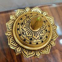 Handcrafted Brass Dhoop Burner - Sacred Elegance Made By Aakrati| Incense Holder| Loban Holder| Pooja Essentials (Yellow,4)