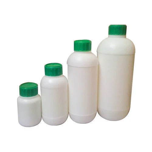 Lue Shape Pesticide Bottle - Plastic, 50-1000 ML Size, White Color | Screw Cap Seal, Durable Design, Warranty Included