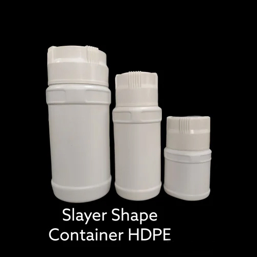 HDPE White Container Jar - High-Quality Plastic, Airtight & Leak-Proof, Round Shape, Eco-Friendly, Coated Surface Finishing