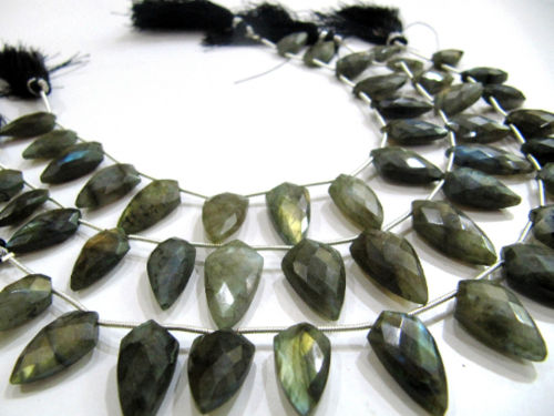 Natural Labradorite leaf shape 10-20mm Beads Sold Per strand 9 inches long