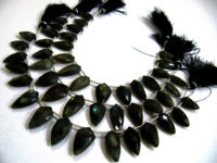 Natural Labradorite leaf shape 10-20mm Beads Sold Per strand 9 inches long