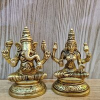 Aakrati Brass Laxmi Ganesh Idol for Diwali Pujan| Home & Temple DA ACcor| Decorative Items| Puja Essentials