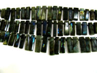 Natural Labradorite Baguette Shape 20-30mm Beads Strand 9 inches long