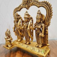 Aakrati Brass Ram Darbar Statue| Lord Ram with Sita Ma, Laxman ji & Hanuman Ji| Temple Dcor