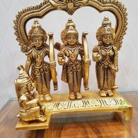 Aakrati Brass Ram Darbar Statue| Lord Ram with Sita Ma, Laxman ji & Hanuman Ji| Temple Dcor