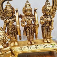 Aakrati Brass Ram Darbar Statue| Lord Ram with Sita Ma, Laxman ji & Hanuman Ji| Temple Dcor