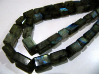 Natural Labradorite Box Beads 7x12mm to 8x14mm Strand 10 inch long