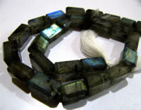 Natural Labradorite Box Beads 7x12mm to 8x14mm Strand 10 inch long