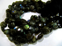 Natural Labradorite Coin Shape 10-18mm Beads Strands 8.5 inch Long