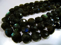 Natural Labradorite Coin Shape 10-18mm Beads Strands 8.5 inch Long