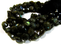 Natural Labradorite Coin Shape 10-18mm Beads Strands 8.5 inch Long