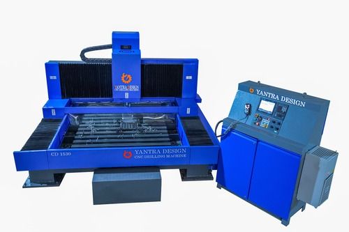 Automatic Mild Steel Cnc Drilling Machine - Color: Blue