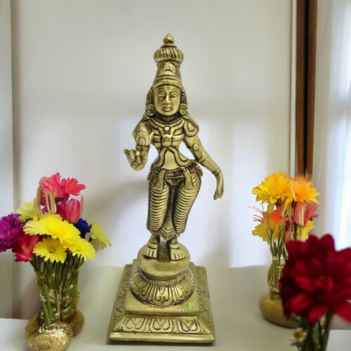 Goddess Parvati Idol Made in 100% Brass By Aakrati| God Idol| Mata Parvati Brass Statue|