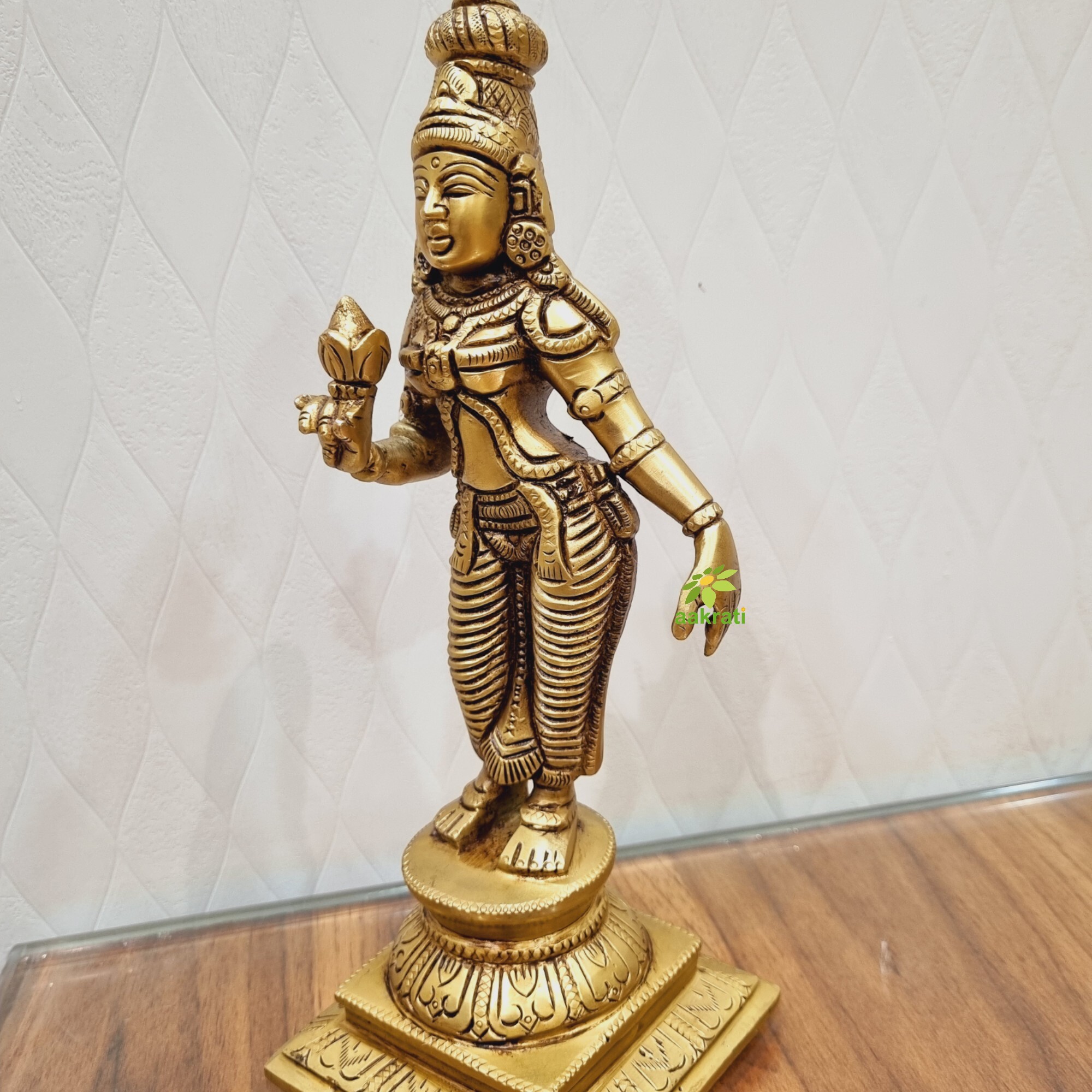 Goddess Parvati Idol Made in 100% Brass By Aakrati| God Idol| Mata Parvati Brass Statue|