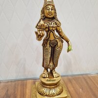 Goddess Parvati Idol Made in 100% Brass By Aakrati| God Idol| Mata Parvati Brass Statue|