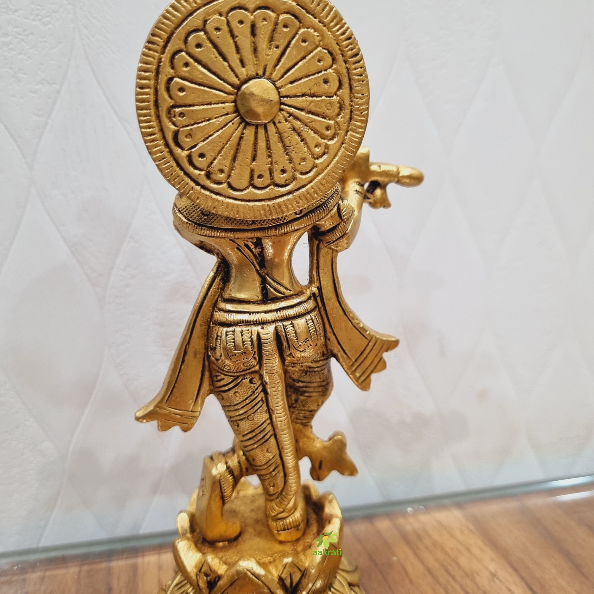 Aakrati Brass Handcrafted Statue of Lord Krishna| Lord Krishna Brass Idol| Temple Dcor| Pooja Essentials