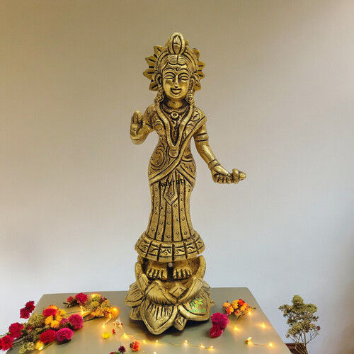 Brass Statue of Radha Rani By Aakrati| Goddess Radha Idol| Temple Dcor| Made in 100% Brass