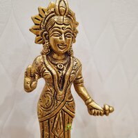 Brass Statue of Radha Rani By Aakrati| Goddess Radha Idol| Temple Dcor| Made in 100% Brass