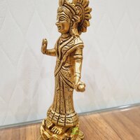 Brass Statue of Radha Rani By Aakrati| Goddess Radha Idol| Temple Dcor| Made in 100% Brass