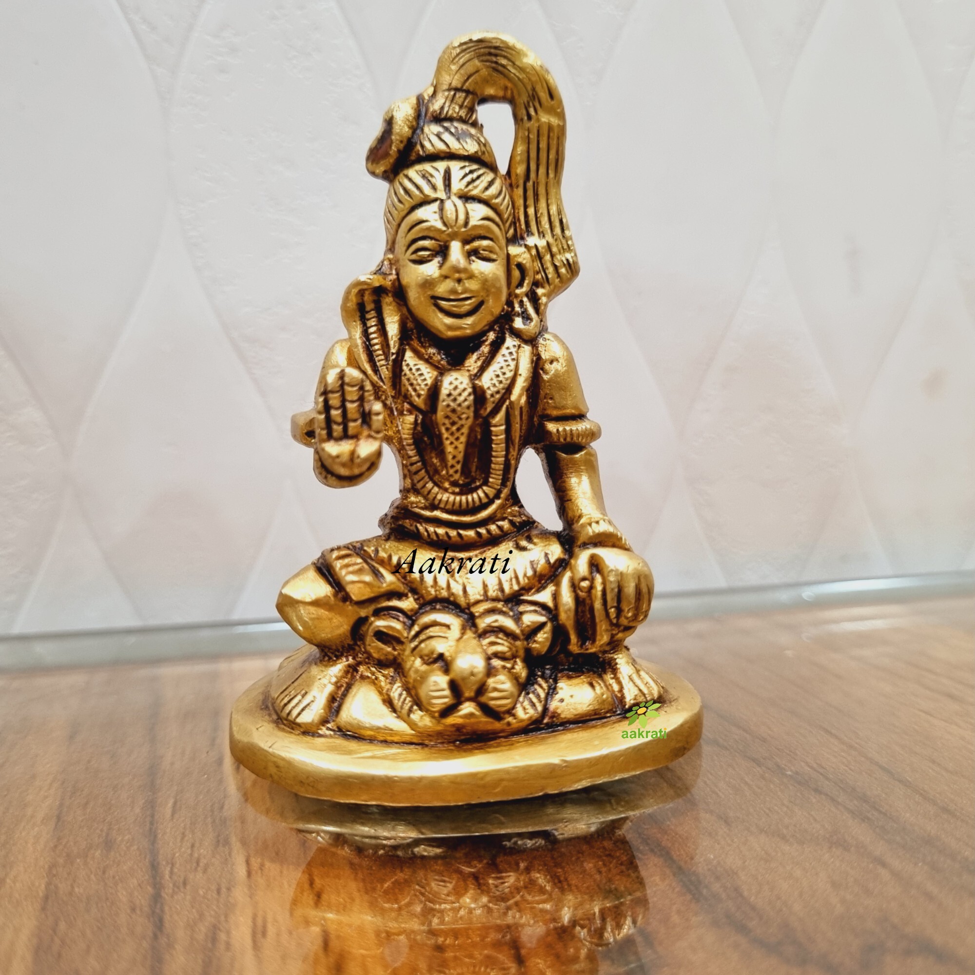 Aakrati Brass Lord Mahadev Statue with Jata on his head| Lord Shiva| Home Dcor