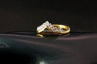 Yellow Gold Natural Diamond Ring - Diamond Carat Weight: 0.20 Carat