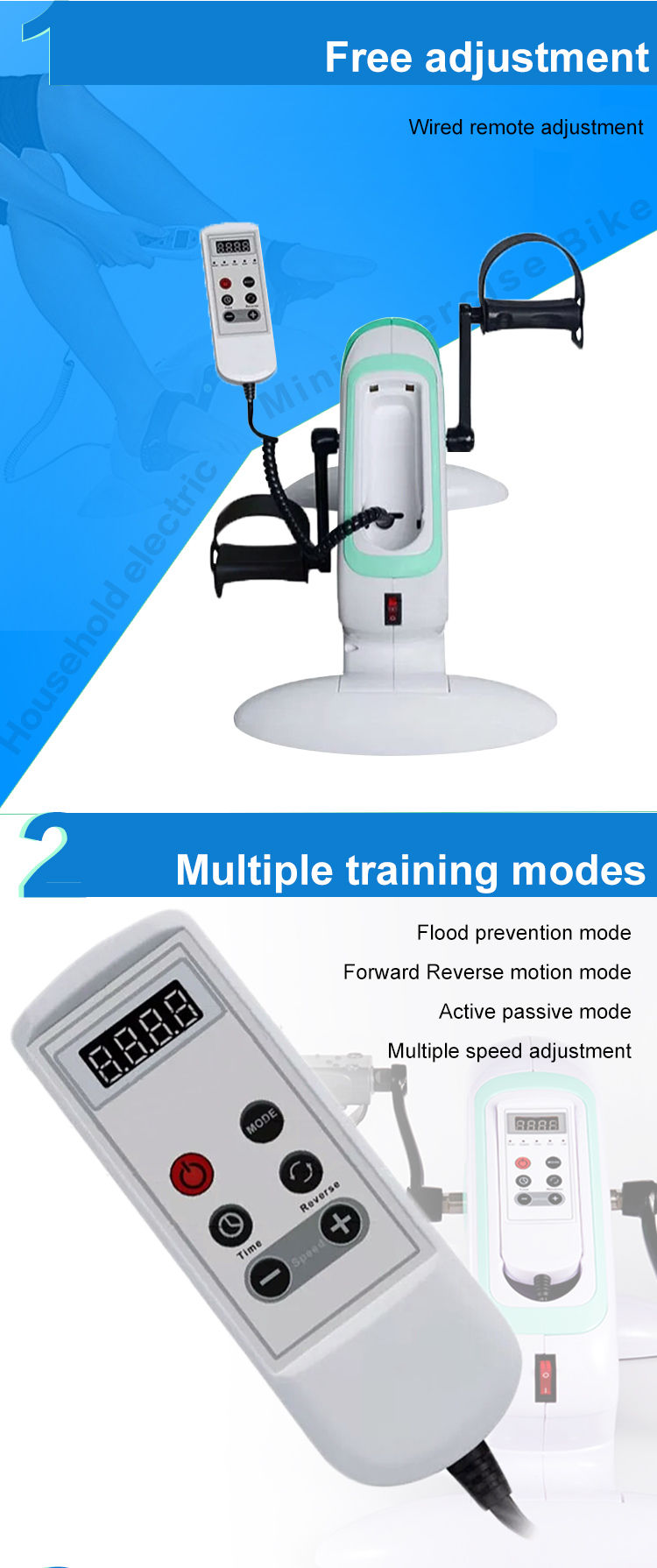 Pedal device for automatic rehabilitation Leg Therapy Electrical Pedal Exerciser with Leg Support