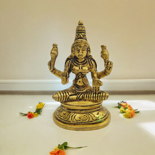 Aakrati Goddess Laxmi Brass Statue for Temple| Decorative Figurine| Temple Dcor|