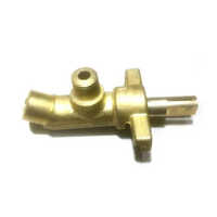 Domestic Brass Gas Cock - 2 Inch Size, 60 Grams, Golden Color | Durable Brass Material, Ideal For Home Use With Warranty