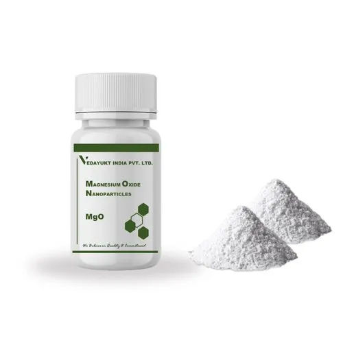 Magnesium Oxide Nanoparticles - Lab Grade Powder, 99% Purity, White Color, Excellent Thermal Conductivity, Corrosion Resistant, Warranty Included