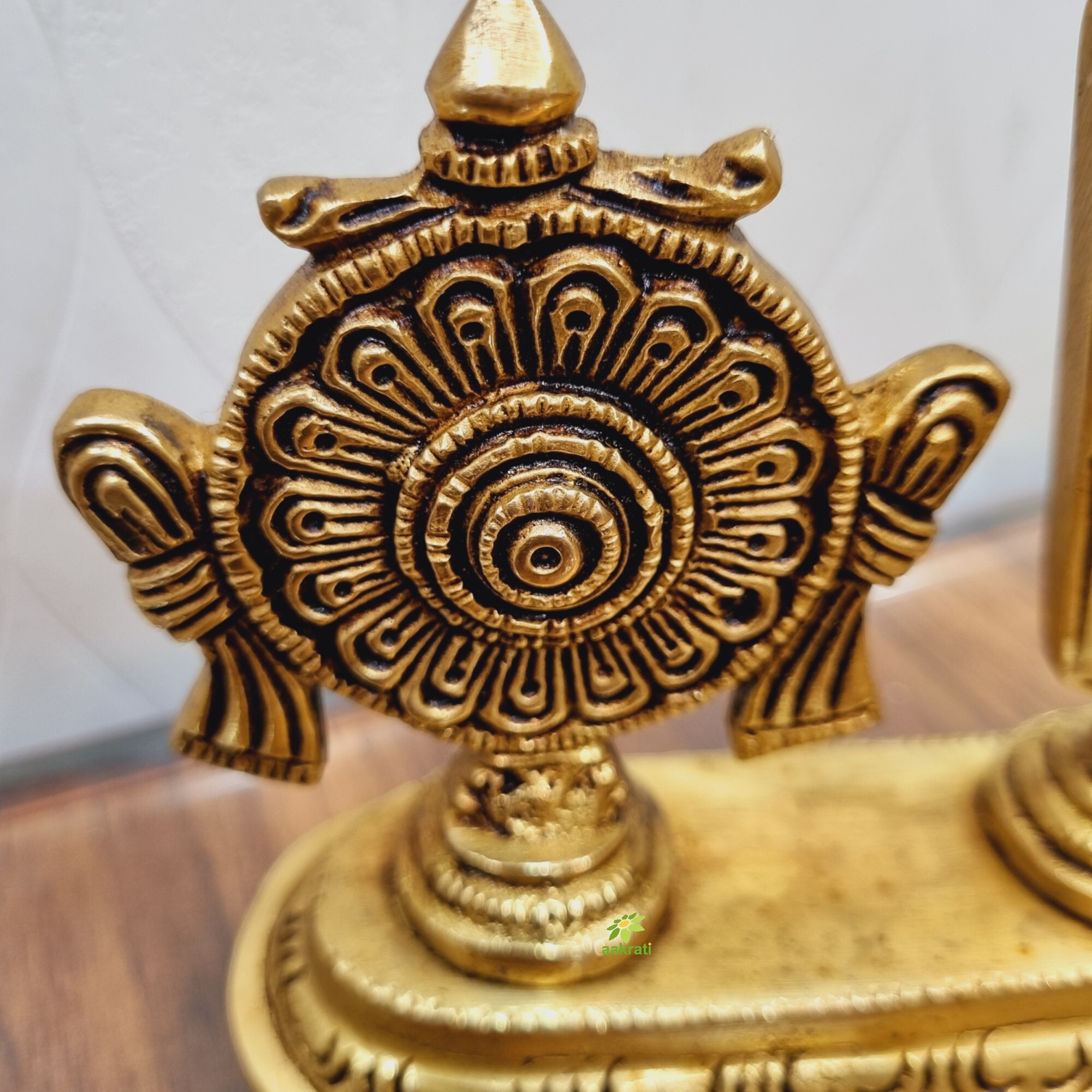 Aakrati Handcrafted Shankh Chakra Namah Puja Statue| Home & Temple Decor| Puja Essentials| Decorative Items