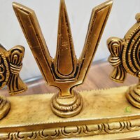 Aakrati Handcrafted Shankh Chakra Namah Puja Statue| Home & Temple Decor| Puja Essentials| Decorative Items