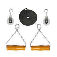 Wooden Handle Shoulder Pulley - Eco-friendly, 14 X 12.5 X 3.5 Cm, Portable, Manual Exercise Tool For All Ages, Complete Rehabilitation System