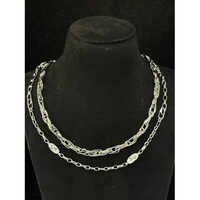 92.5 Sterling Silver High Quality Rhodium Plating Hollow Chain