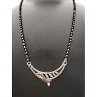 Sunbera 925 Silver Vertical Mangalsutra With Stone