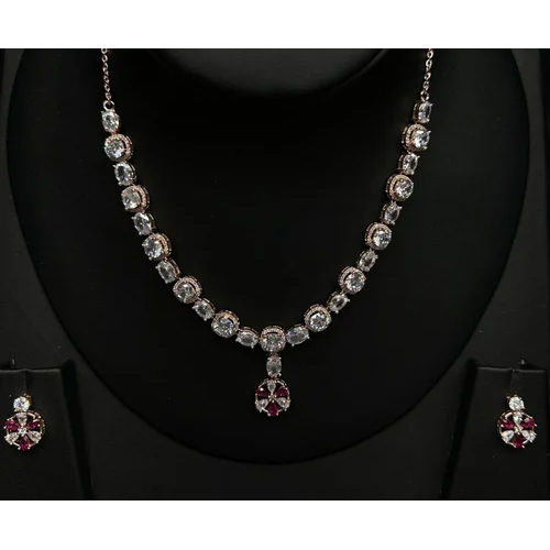 925 Sterling Silver Jewellery Necklace Set Gender: Women