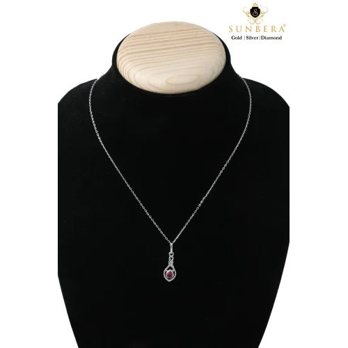 925 Sterling Silver Chain White Cz Sterling Silver Pendant Gender: Women