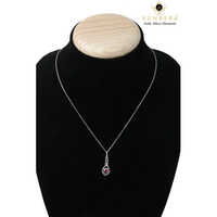 925 Sterling Silver Chain White Cz Sterling Silver Pendant - 925 Sterling Silver, Standard Size | Elegant Pendant Jewelry For Women, Perfect For Parties