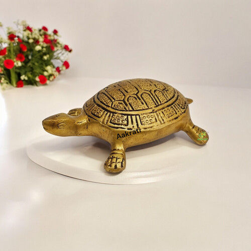 A Statue of Brass Tortoise Made By Aakrati| Collectible Figurine| Decorative Items| Table Dcor