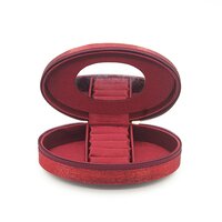 Olive Shaped Jewelry Case with Mirror Cometic Box