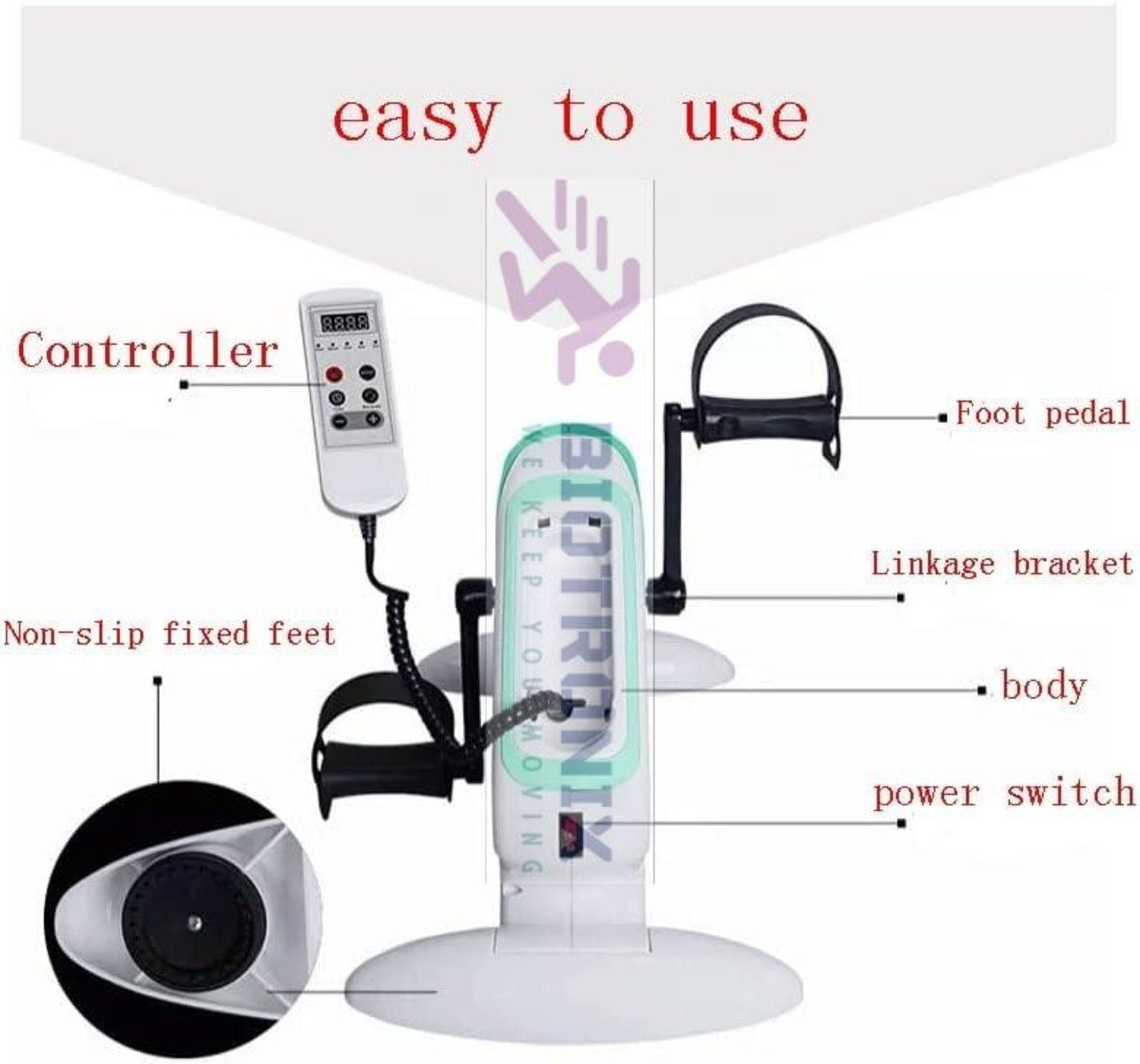 Advanced Digital Remote-Controlled Leg Exerciser for Stroke Recovery Motorized Pedo Cycle