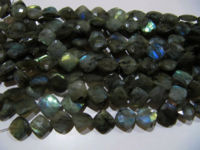 Natural Labradorite Cushion Shape Faceted11-12mm To 12-13mm Strand 8''long