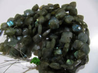 Natural Labradorite Cushion Shape Faceted11-12mm To 12-13mm Strand 8''long