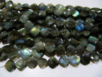 Natural Labradorite Cushion Shape Faceted11-12mm To 12-13mm Strand 8''long