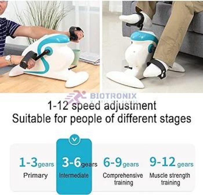 Electric pedal exerciser for post-surgery physiotherapy