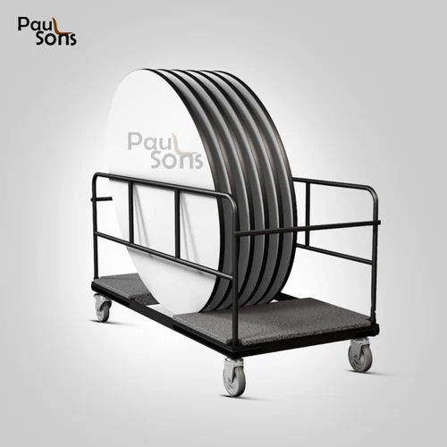 Round Table Trolley - Color: As Per Requirement